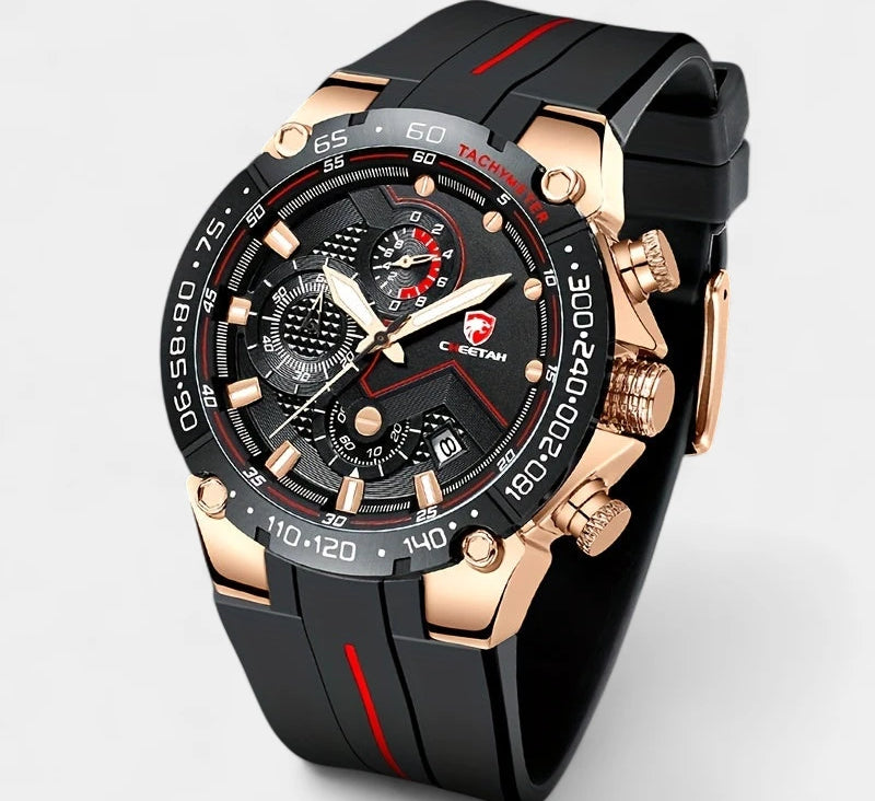 Virelle-Horloges-Virelle | Heren Sporthorloge – Siliconen Band, Groot Uurwerk, Chronograaf Functie