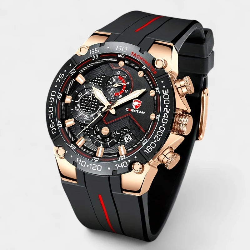 Virelle-Horloges-Virelle | Heren Sporthorloge – Siliconen Band, Groot Uurwerk, Chronograaf Functie