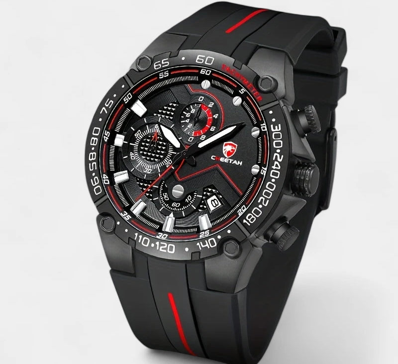 Virelle-Horloges-Virelle | Heren Sporthorloge – Siliconen Band, Groot Uurwerk, Chronograaf Functie