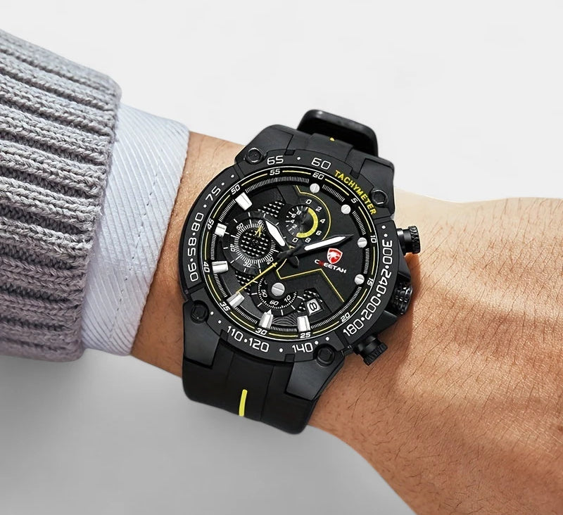 Virelle-Horloges-Virelle | Heren Sporthorloge – Siliconen Band, Groot Uurwerk, Chronograaf Functie