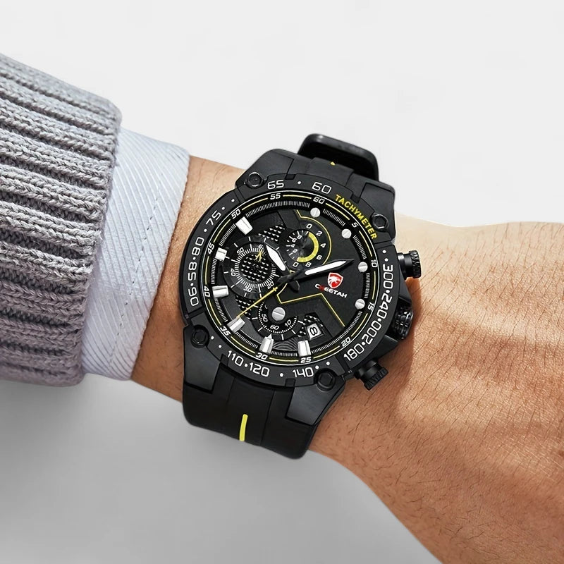 Virelle-Horloges-Virelle | Heren Sporthorloge – Siliconen Band, Groot Uurwerk, Chronograaf Functie