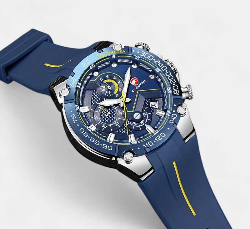 Virelle-Horloges-Virelle | Heren Sporthorloge – Siliconen Band, Groot Uurwerk, Chronograaf Functie