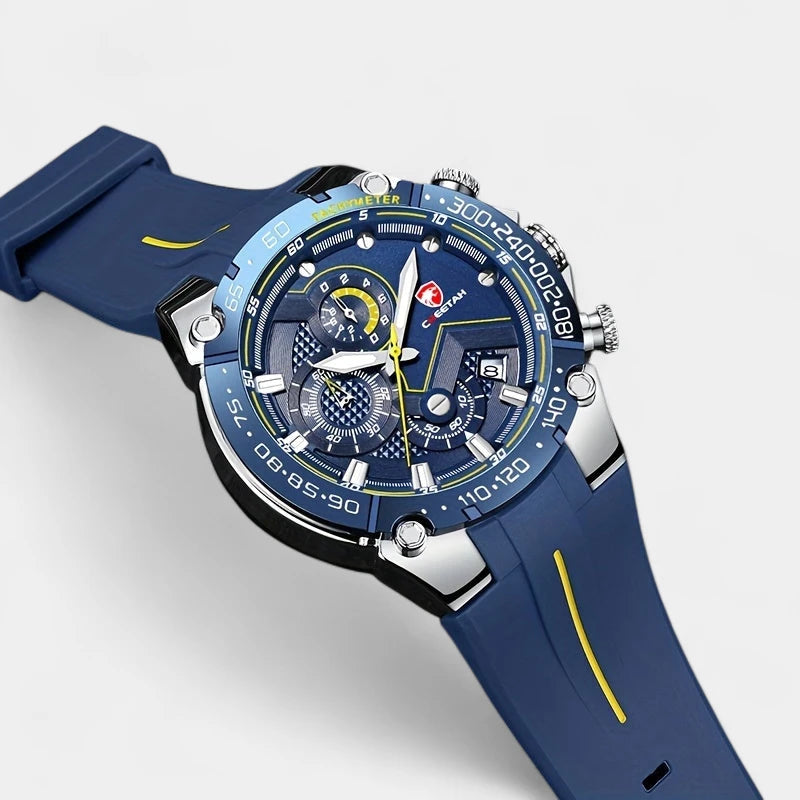 Virelle-Horloges-Virelle | Heren Sporthorloge – Siliconen Band, Groot Uurwerk, Chronograaf Functie