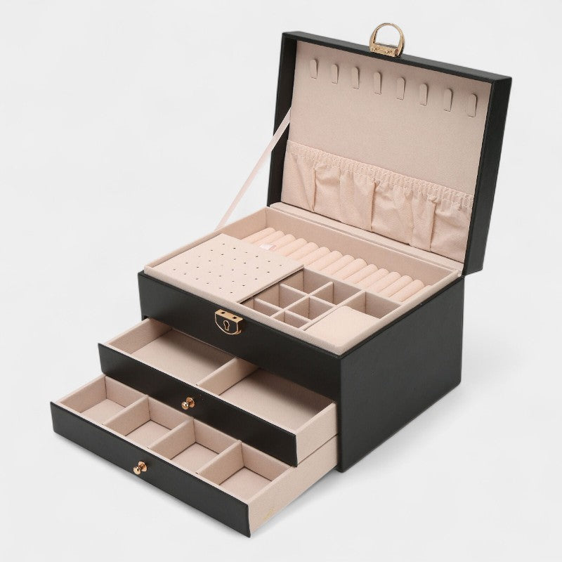 Virelle-Jewelry Box-Virelle Jewelry verpakking - Luxe leer om je sieraden te organiseren
