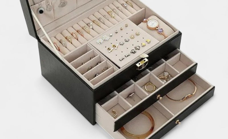Virelle-Jewelry Box-Virelle Jewelry verpakking - Luxe leer om je sieraden te organiseren