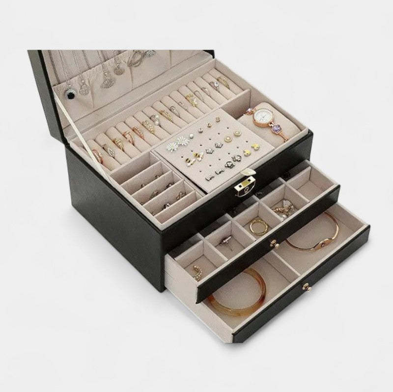 Virelle-Jewelry Box-Virelle Jewelry verpakking - Luxe leer om je sieraden te organiseren