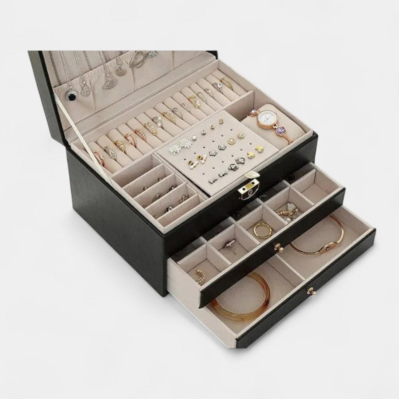 Virelle-Jewelry Box-Virelle Jewelry verpakking - Luxe leer om je sieraden te organiseren