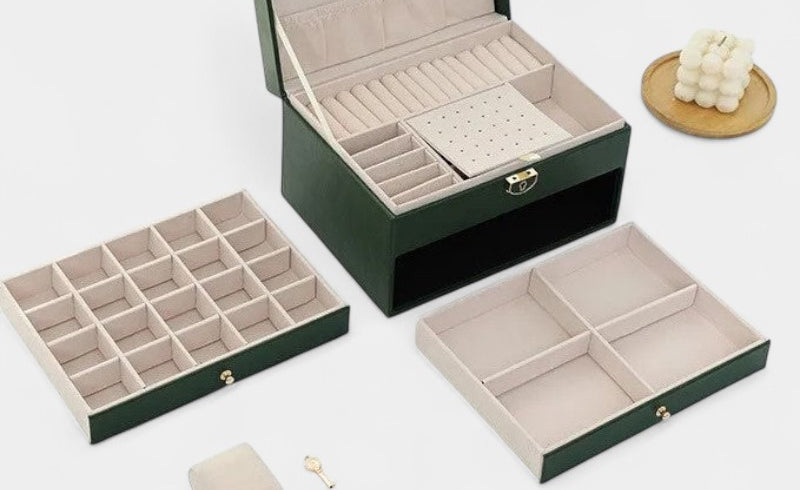 Virelle-Jewelry Box-Virelle Jewelry verpakking - Luxe leer om je sieraden te organiseren