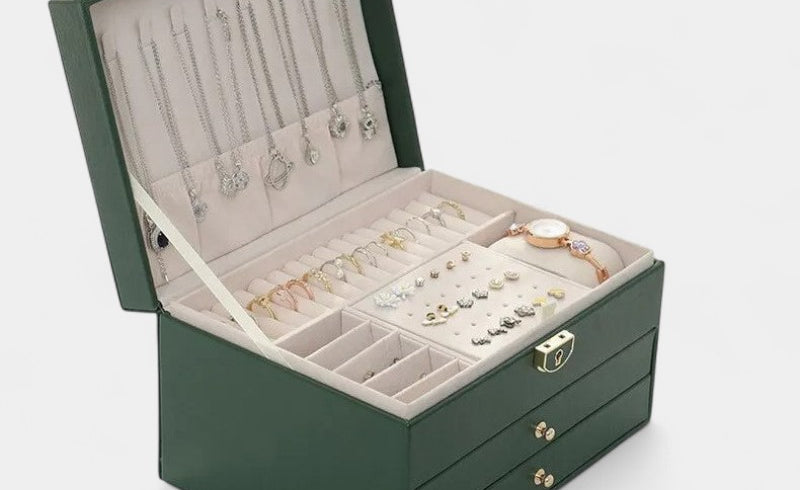 Virelle-Jewelry Box-Virelle Jewelry verpakking - Luxe leer om je sieraden te organiseren