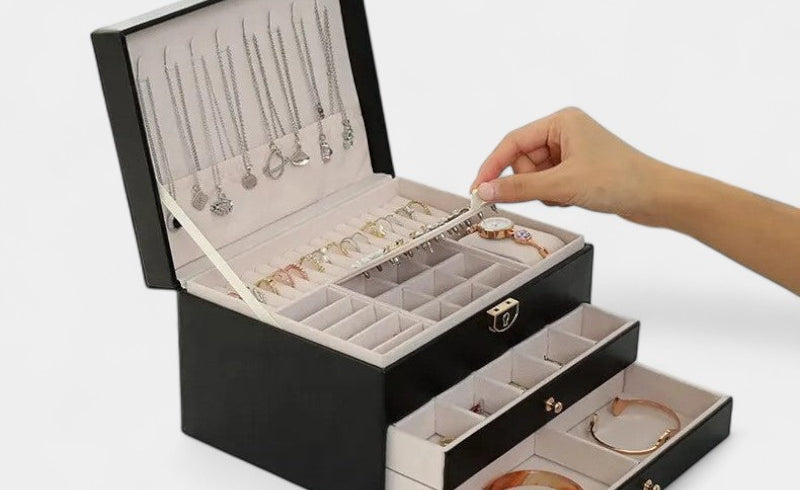 Virelle-Jewelry Box-Virelle Jewelry verpakking - Luxe leer om je sieraden te organiseren