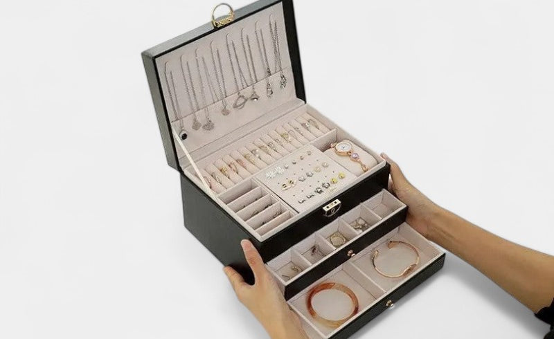 Virelle-Jewelry Box-Virelle Jewelry verpakking - Luxe leer om je sieraden te organiseren