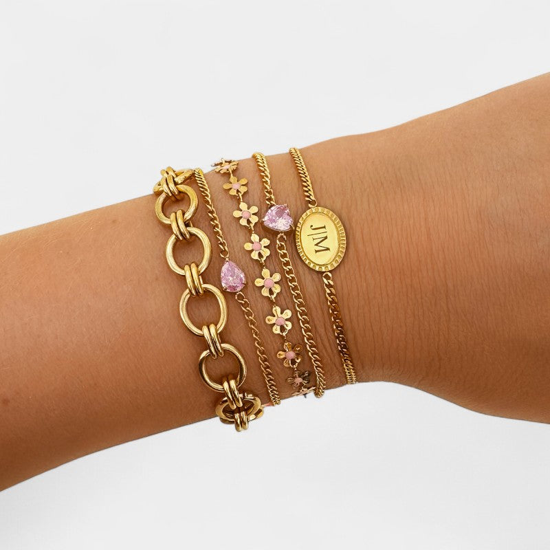 Virelle-Jewelry Bracelet Heart-Virelle Hart Birthstone Bracelet - Betekenisvolle armband met hartvormige stenen