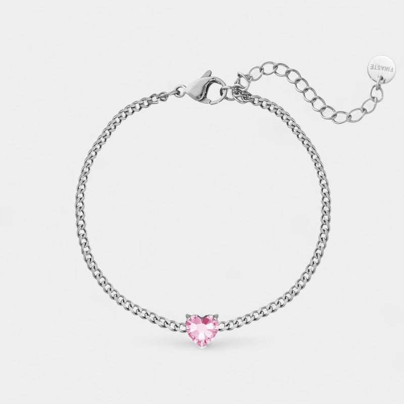 Virelle-Jewelry Bracelet Heart-Virelle Hart Birthstone Bracelet - Betekenisvolle armband met hartvormige stenen