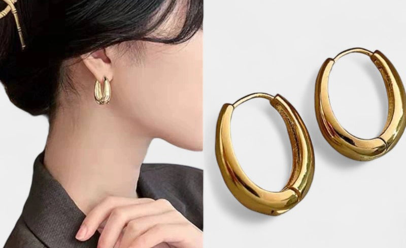 Virelle-Jewelry Earring Hoop-Virelle Oorbellen - Tijdloze gouden hoops voor elke gelegenheid