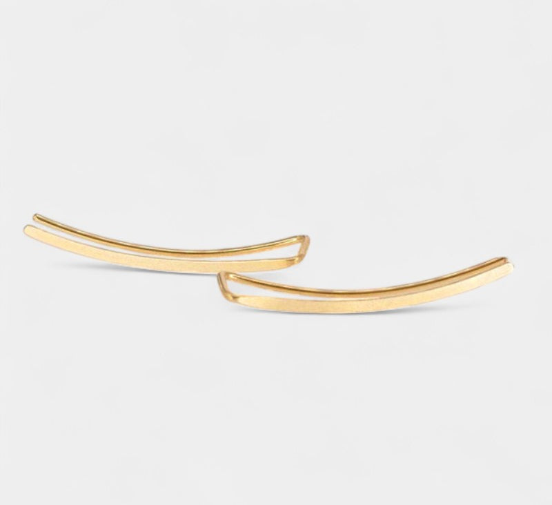 Virelle-Jewelry Earring-Virelle Oorbellen - Smooth Long Line Ear Climber voor vrouwen