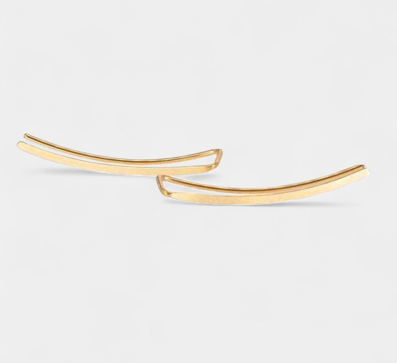 Virelle-Jewelry Earring-Virelle Oorbellen - Smooth Long Line Ear Climber voor vrouwen