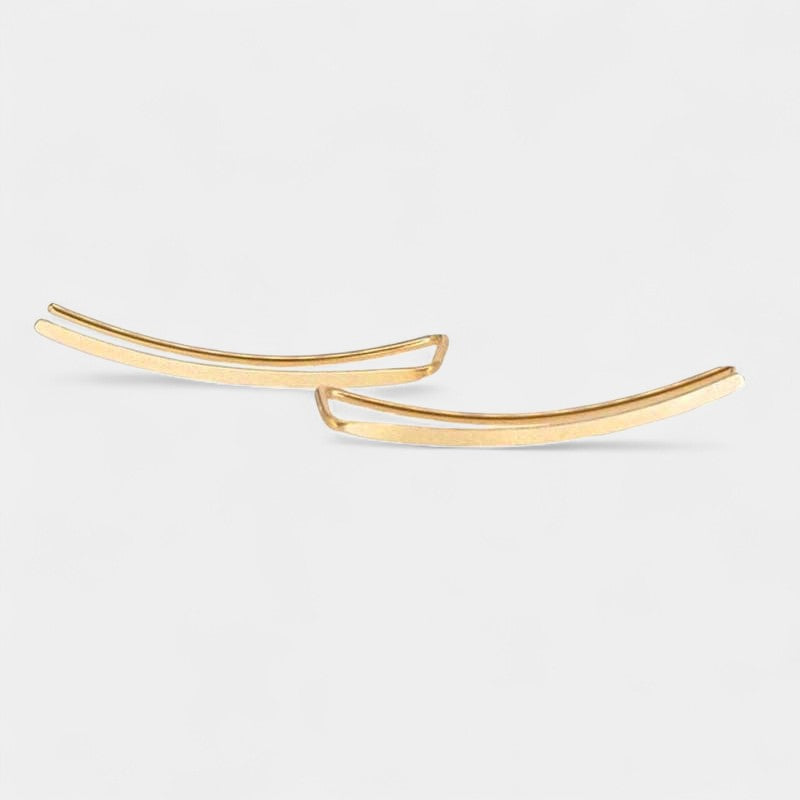 Virelle-Jewelry Earring-Virelle Oorbellen - Smooth Long Line Ear Climber voor vrouwen