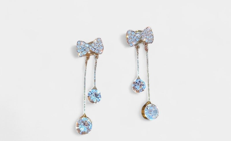 Virelle-Jewelry Earring-Virelle Oorbellen - Zircon tassel oorbellen met hartvorm