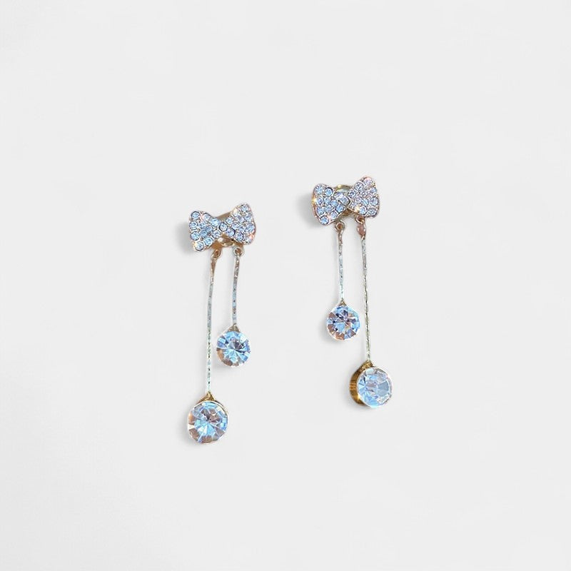 Virelle-Jewelry Earring-Virelle Oorbellen - Zircon tassel oorbellen met hartvorm