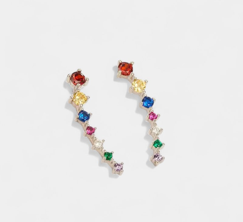 Virelle-Jewelry Earring-Virelle Zircon oor klimmers voor vrouwen - Elegante sterling zilveren sieraden