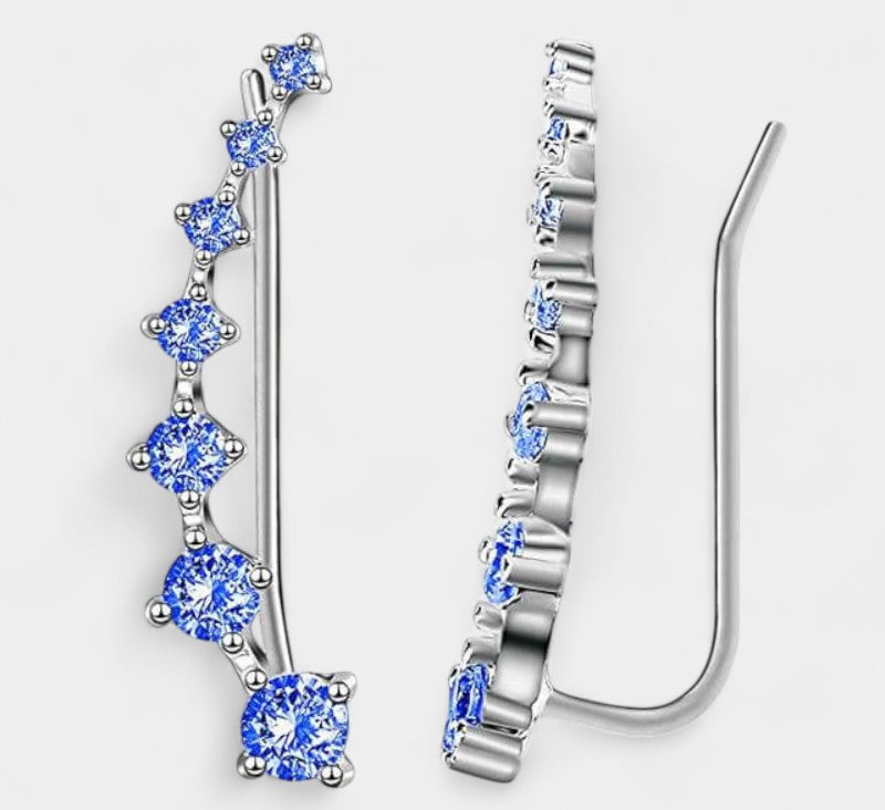 Virelle-Jewelry Earring-Virelle Zircon oor klimmers voor vrouwen - Elegante sterling zilveren sieraden