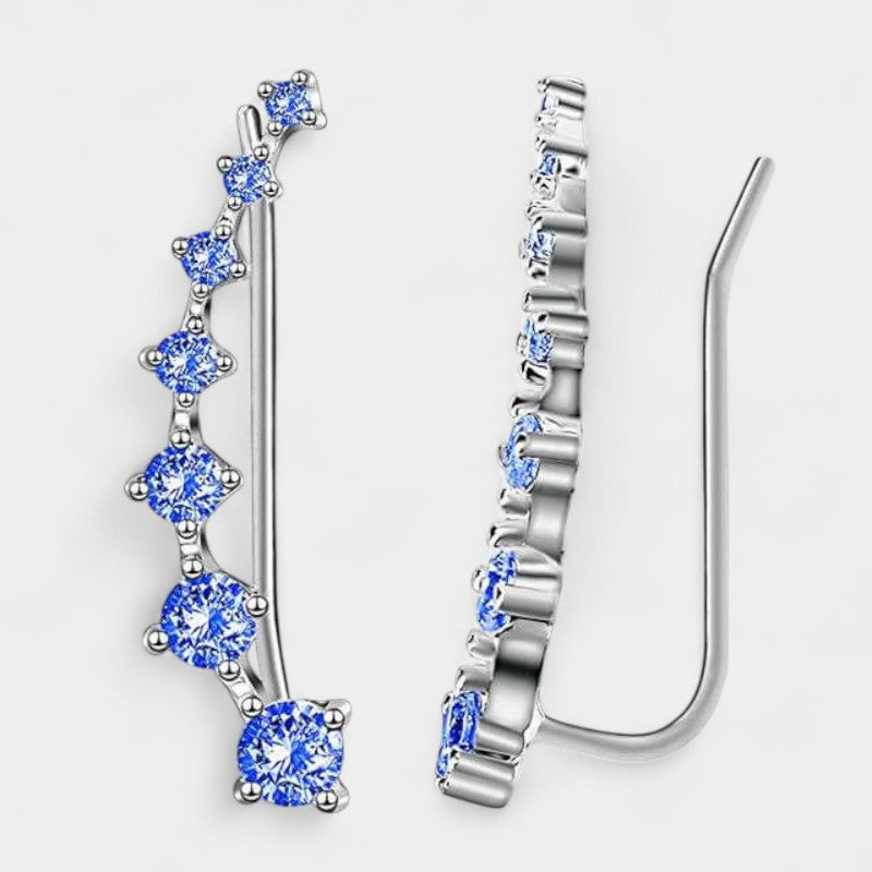 Virelle-Jewelry Earring-Virelle Zircon oor klimmers voor vrouwen - Elegante sterling zilveren sieraden