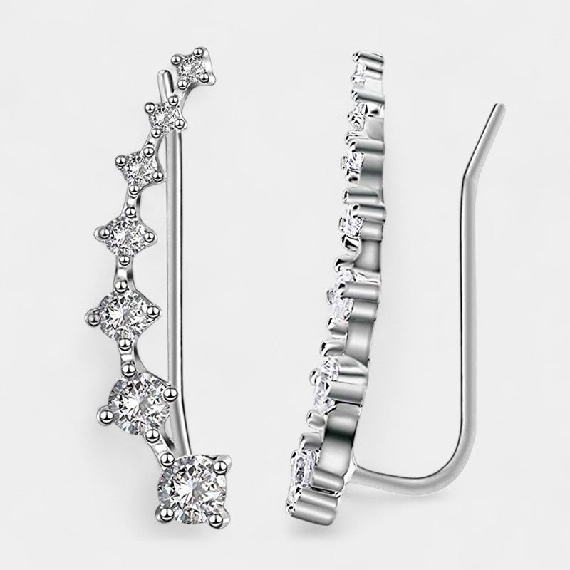 Virelle-Jewelry Earring-Virelle Zircon oor klimmers voor vrouwen - Elegante sterling zilveren sieraden