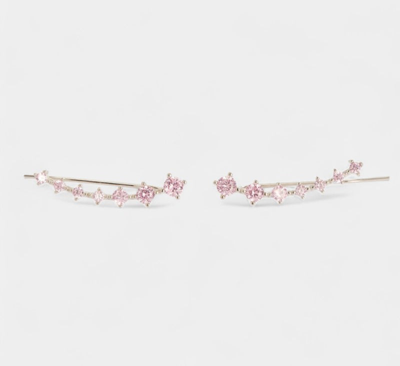 Virelle-Jewelry Earring-Virelle Zircon oor klimmers voor vrouwen - Elegante sterling zilveren sieraden