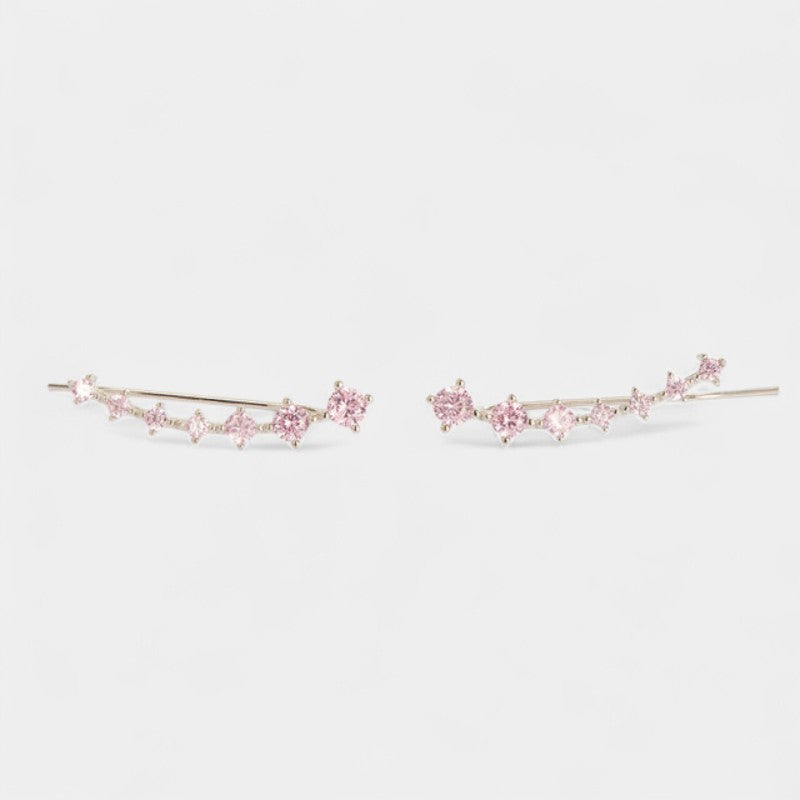 Virelle-Jewelry Earring-Virelle Zircon oor klimmers voor vrouwen - Elegante sterling zilveren sieraden