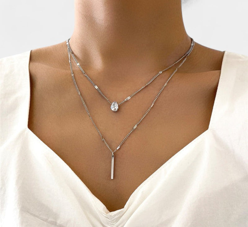 Virelle-Jewelry Necklace Bar-Virelle Goud Pendant Ketting Set - Vintage sieraden set