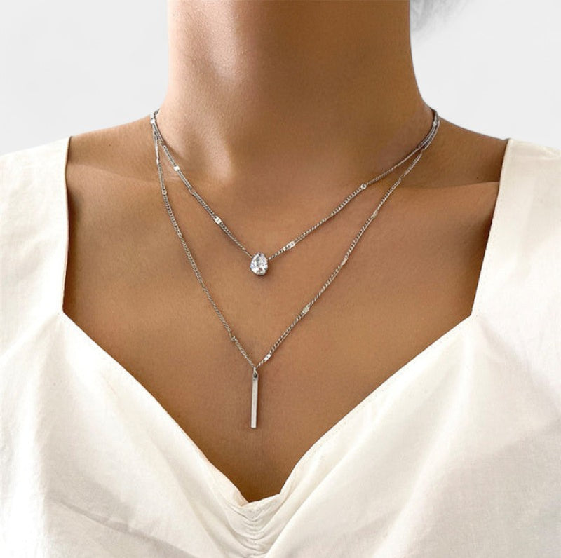 Virelle-Jewelry Necklace Bar-Virelle Goud Pendant Ketting Set - Vintage sieraden set