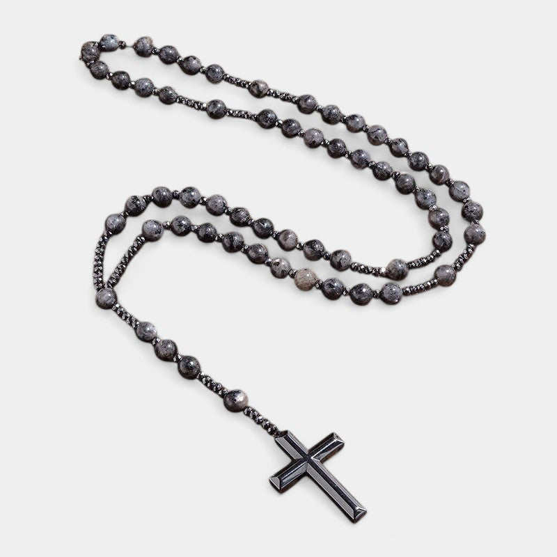 Virelle-Jewelry Necklace Cross-Virelle Ketting - Orion Lapis Lazuli kruis rozenkrans ketting