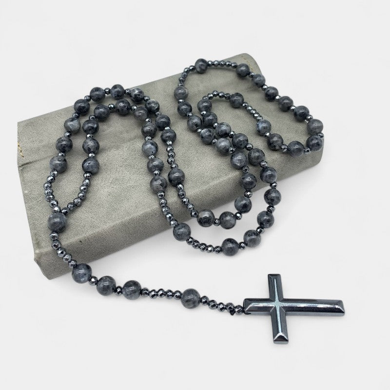 Virelle-Jewelry Necklace Cross-Virelle Ketting - Orion Lapis Lazuli kruis rozenkrans ketting