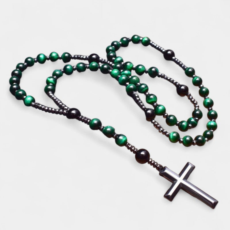 Virelle-Jewelry Necklace Cross-Virelle Ketting - Orion Lapis Lazuli kruis rozenkrans ketting