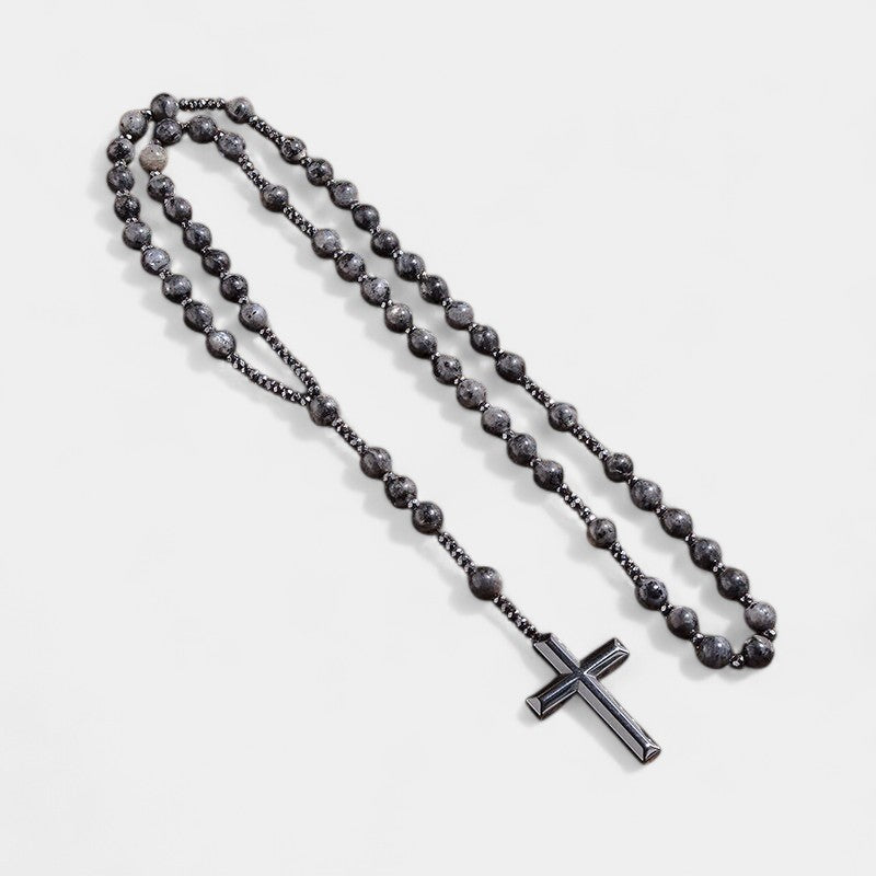 Virelle-Jewelry Necklace Cross-Virelle Ketting - Orion Lapis Lazuli kruis rozenkrans ketting