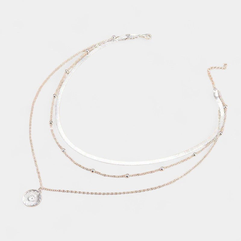 Virelle-Jewelry Necklace-Virelle Ketting - Gelaagde zilveren choker set voor vrouwen