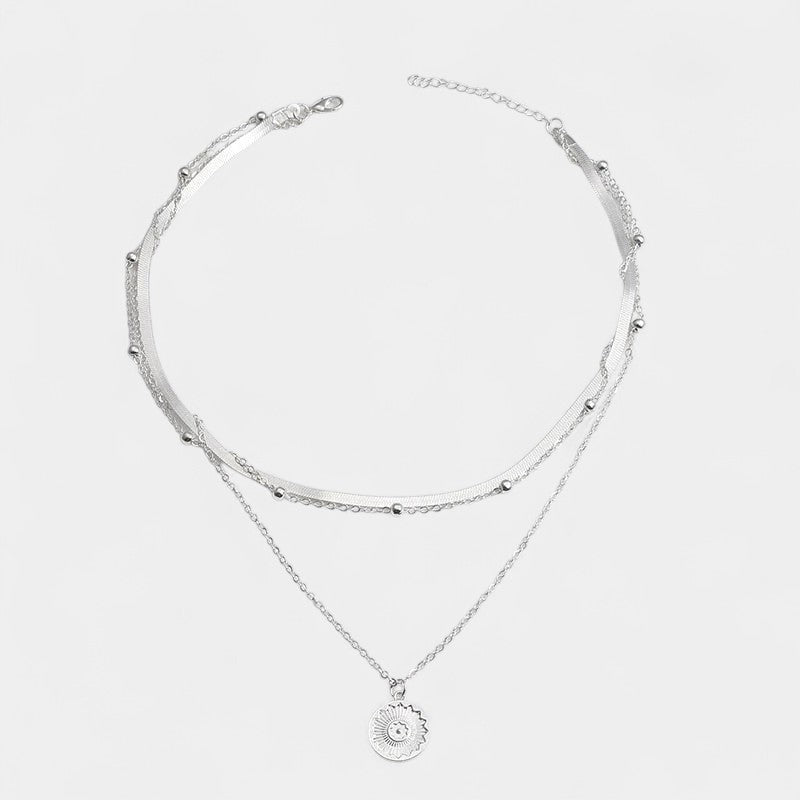Virelle-Jewelry Necklace-Virelle Ketting - Gelaagde zilveren choker set voor vrouwen