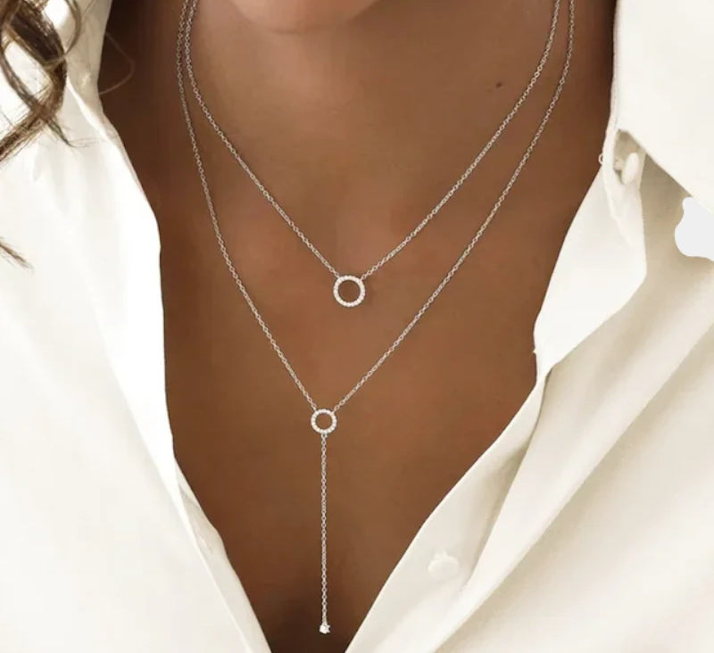 Virelle-Kleding en accesoires > Sieraden > Halskettingen-Virelle | Dames Halsketting – Cirkelhanger, Lange Ketting