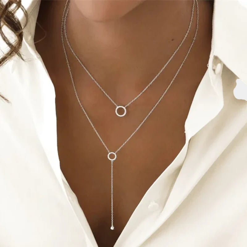 Virelle-Kleding en accesoires > Sieraden > Halskettingen-Virelle | Dames Halsketting – Cirkelhanger, Lange Ketting