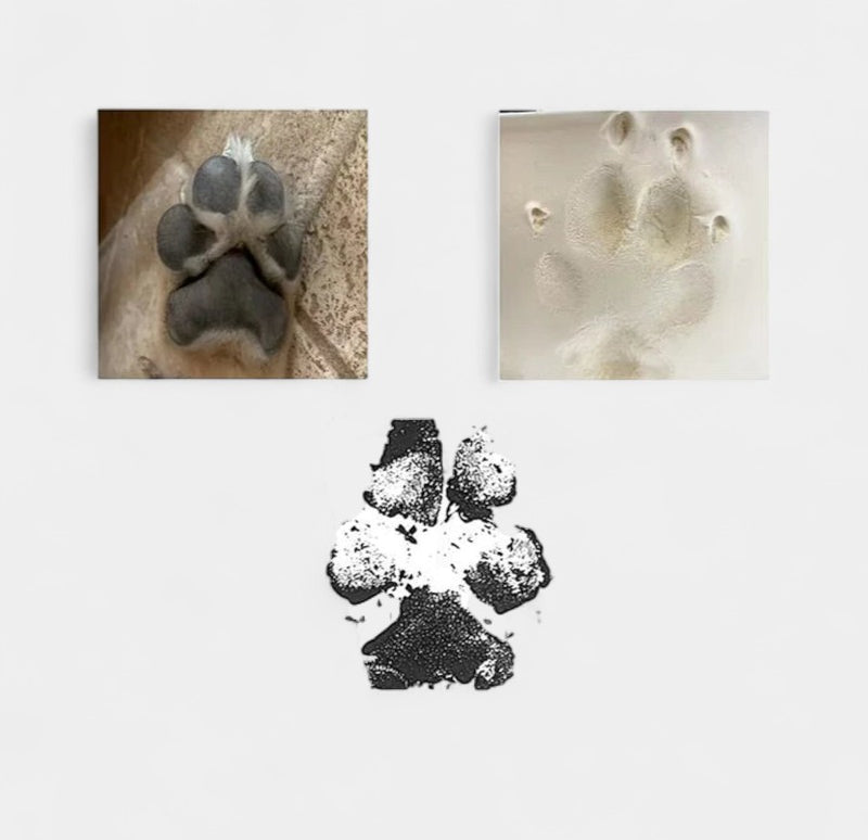 Virelle-Necklace-Virelle Custom plated paw print necklace - Persoonlijke hanger met naam