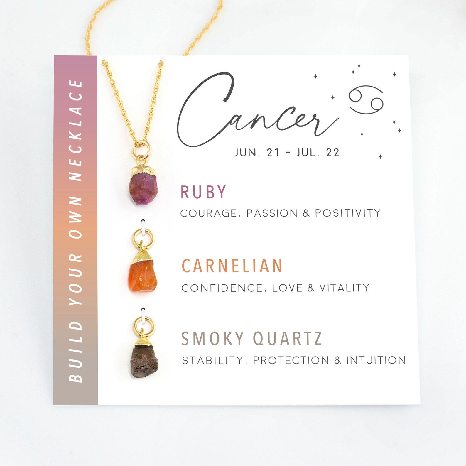 Virelle-Necklace-Virelle | Dames Halsketting – Geboortesteen Hanger, Zodiac Design