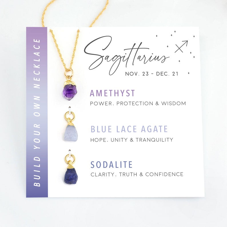 Virelle-Necklace-Virelle | Dames Halsketting – Geboortesteen Hanger, Zodiac Design