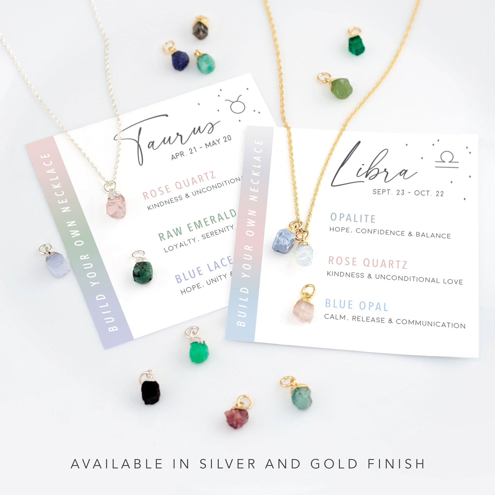 Virelle-Necklace-Virelle | Dames Halsketting – Geboortesteen Hanger, Zodiac Design