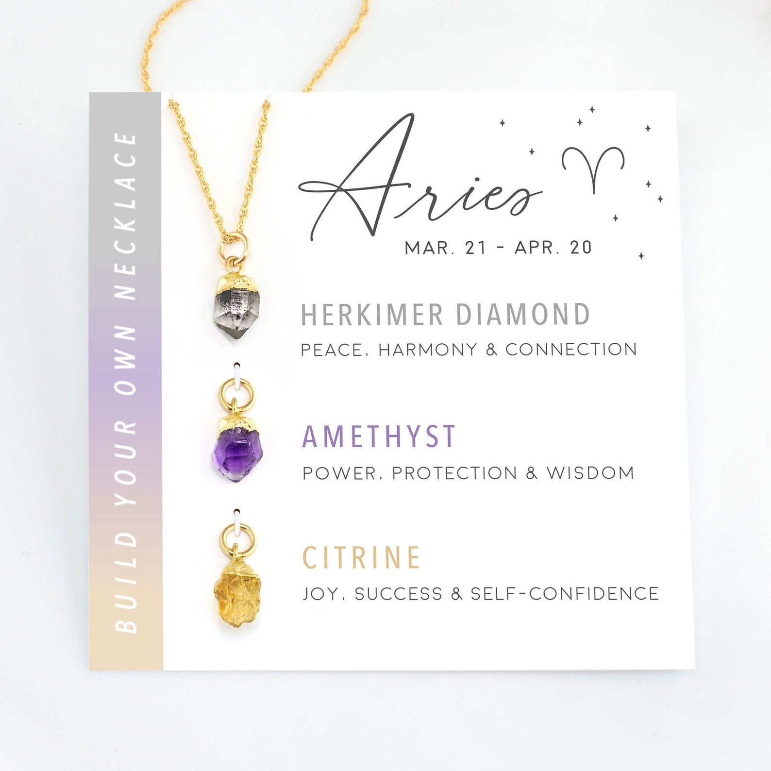 Virelle-Necklace-Virelle | Dames Halsketting – Geboortesteen Hanger, Zodiac Design