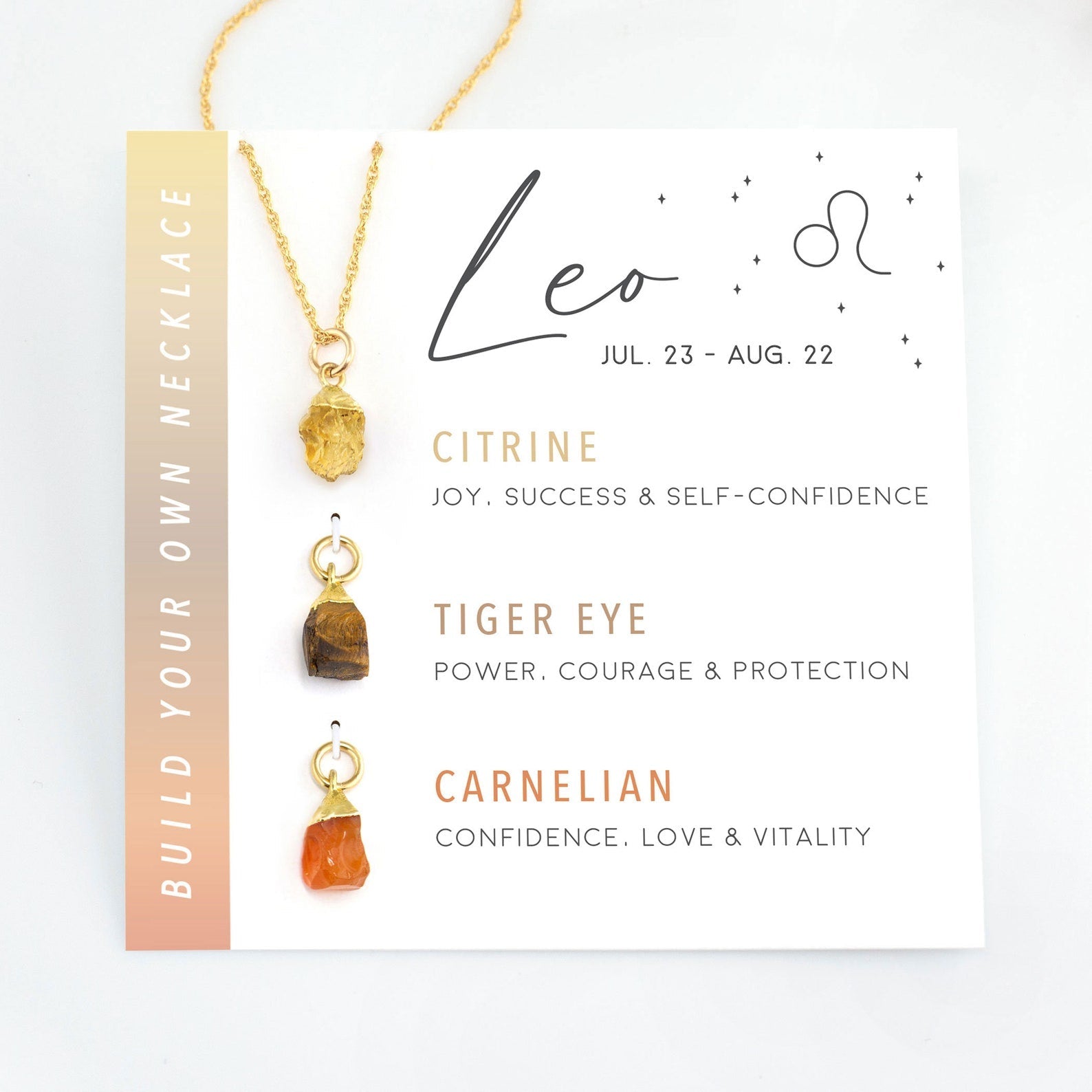 Virelle-Necklace-Virelle | Dames Halsketting – Geboortesteen Hanger, Zodiac Design