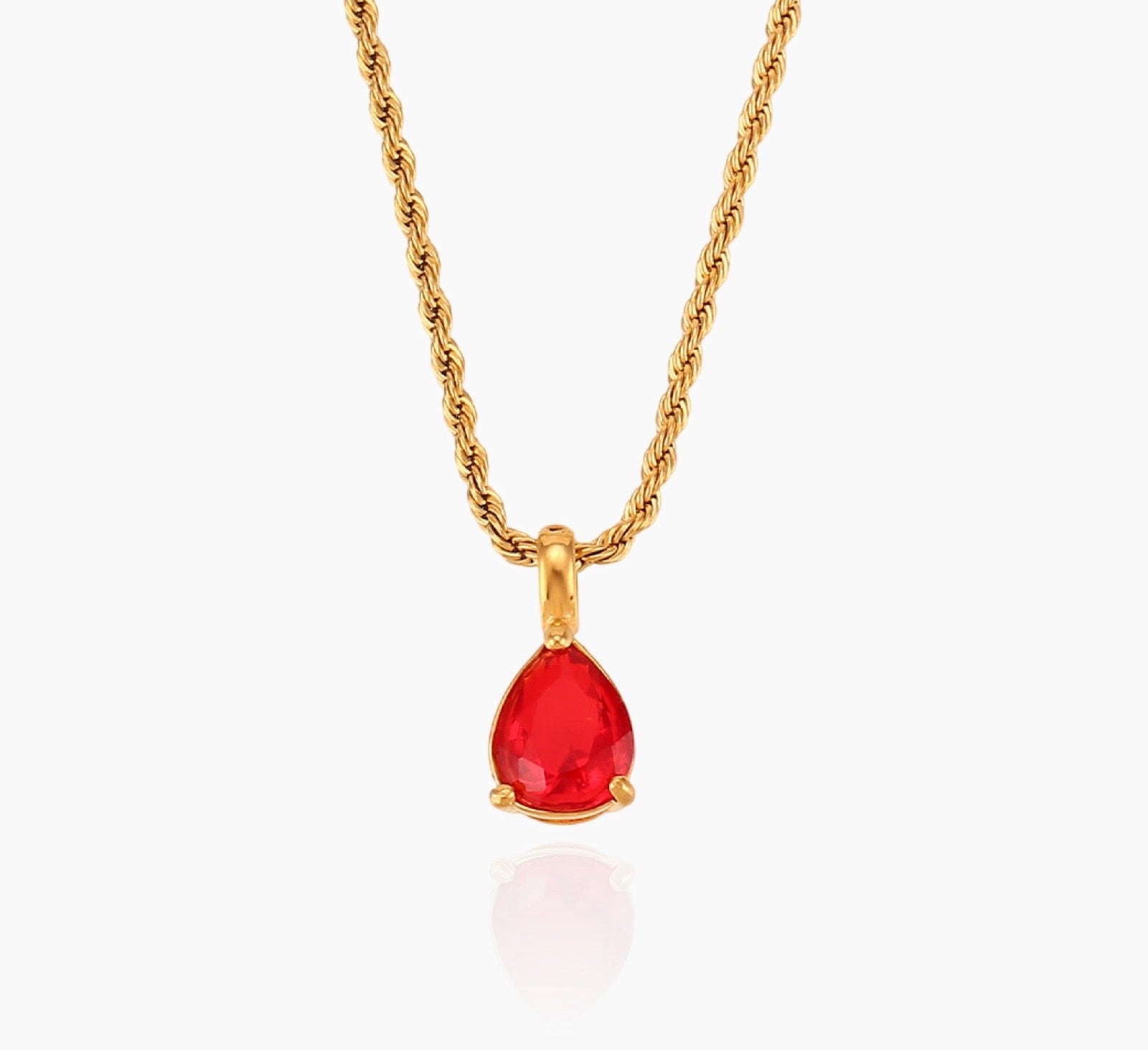 Virelle-Necklace-Virelle | Dames Ketting – Edelsteen Hanger, Geboortesteen Ontwerp, Fijne Verstelbare Ketting
