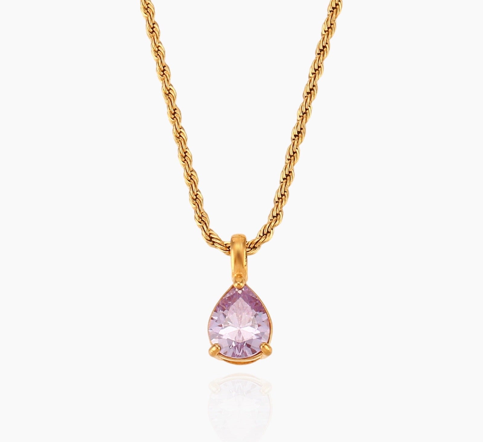 Virelle-Necklace-Virelle | Dames Ketting – Edelsteen Hanger, Geboortesteen Ontwerp, Fijne Verstelbare Ketting