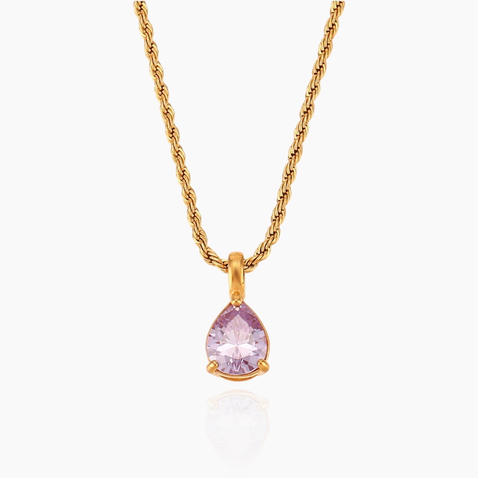 Virelle-Necklace-Virelle | Dames Ketting – Edelsteen Hanger, Geboortesteen Ontwerp, Fijne Verstelbare Ketting