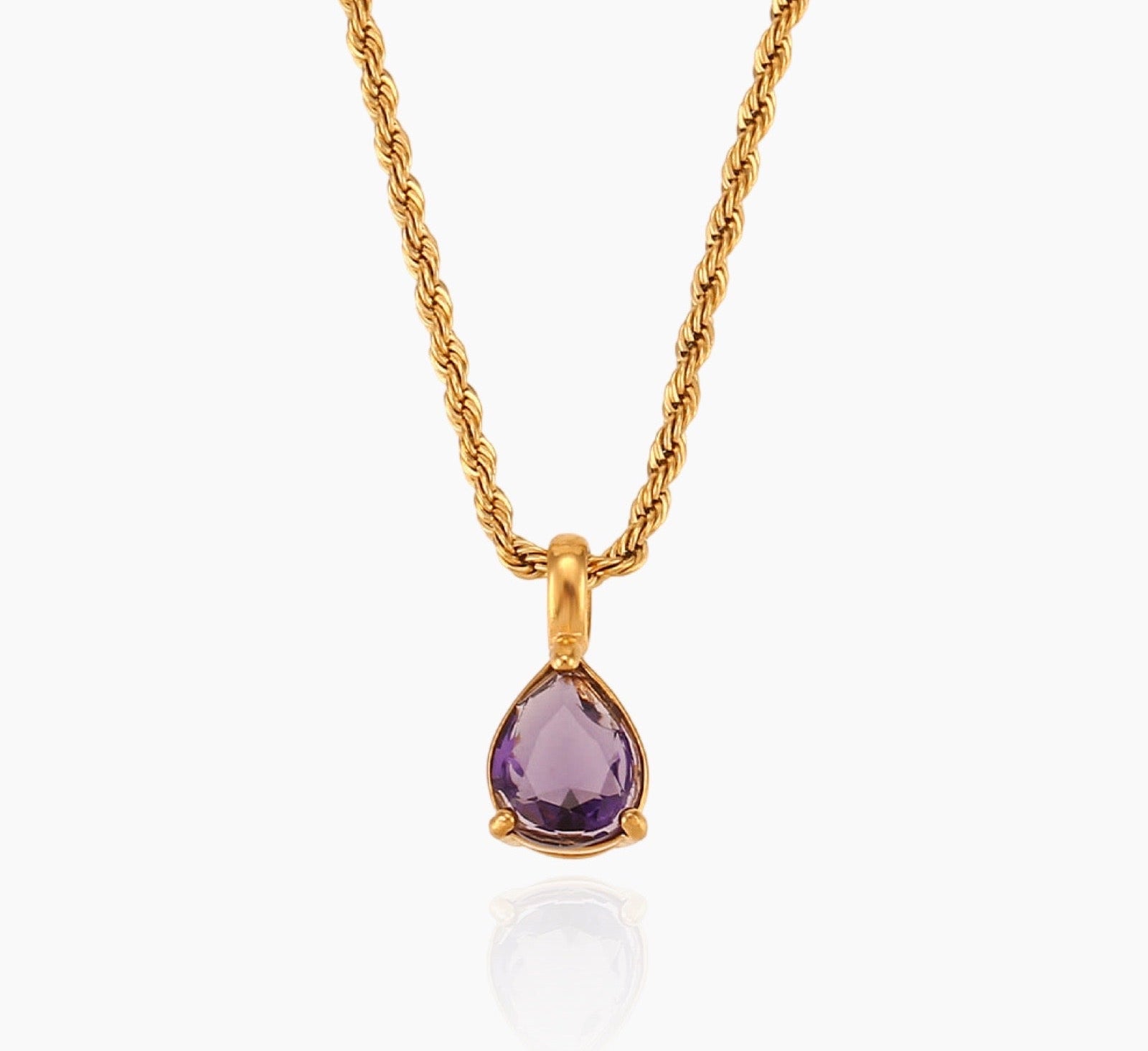 Virelle-Necklace-Virelle | Dames Ketting – Edelsteen Hanger, Geboortesteen Ontwerp, Fijne Verstelbare Ketting