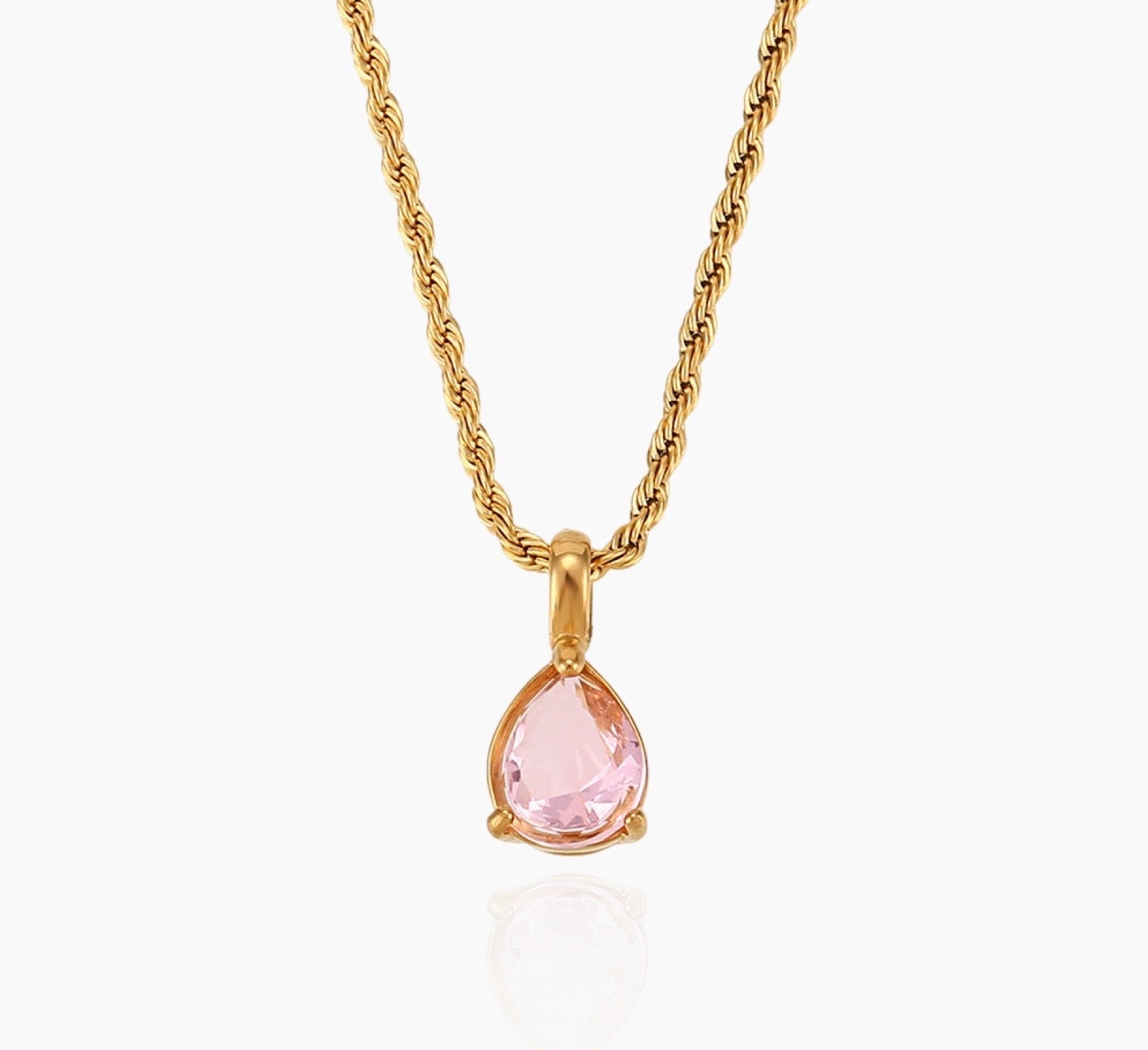Virelle-Necklace-Virelle | Dames Ketting – Edelsteen Hanger, Geboortesteen Ontwerp, Fijne Verstelbare Ketting